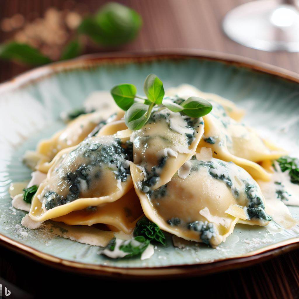 Ravioli au bleu de Sassenage, et noix