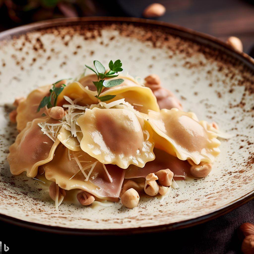 Ravioli jambon - parmesan - noisette