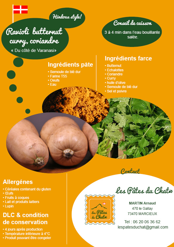 Butternut - curry - coriandre